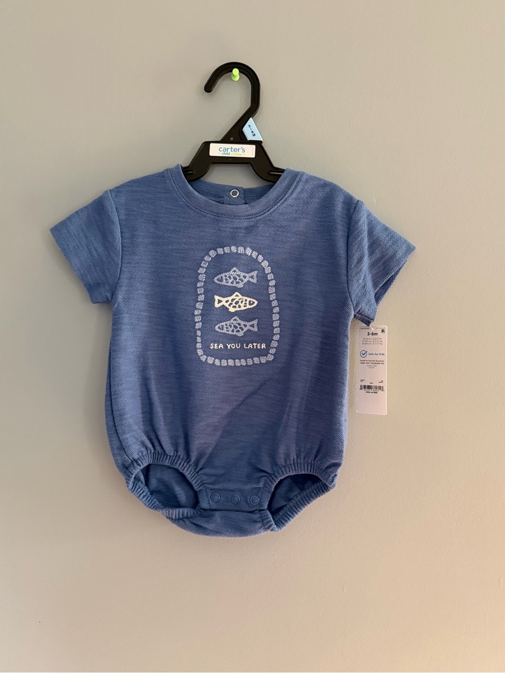 Carter's Blue 'Sea You Later' Baby One-Piece